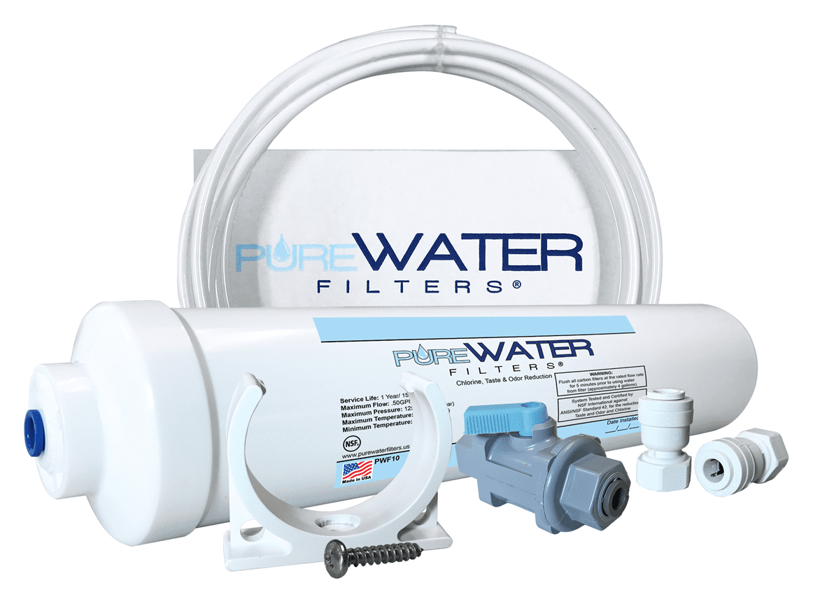 Inline Water Filter Kit for Refrigerators and Icemakers by PureWater Filters