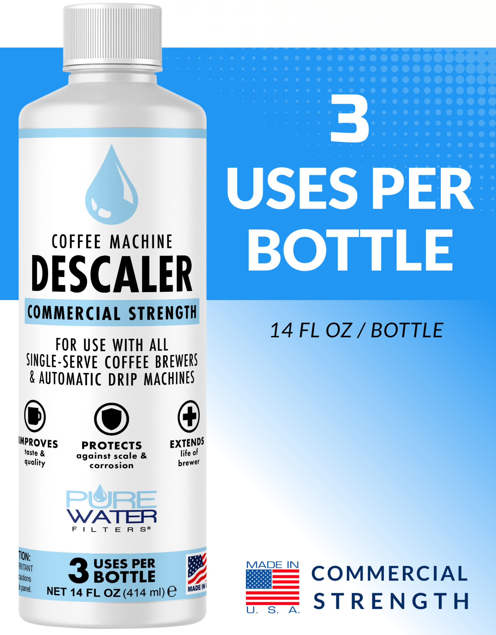 Descaling Solution for Coffee Machines and Keurig KCup Pod Coffee