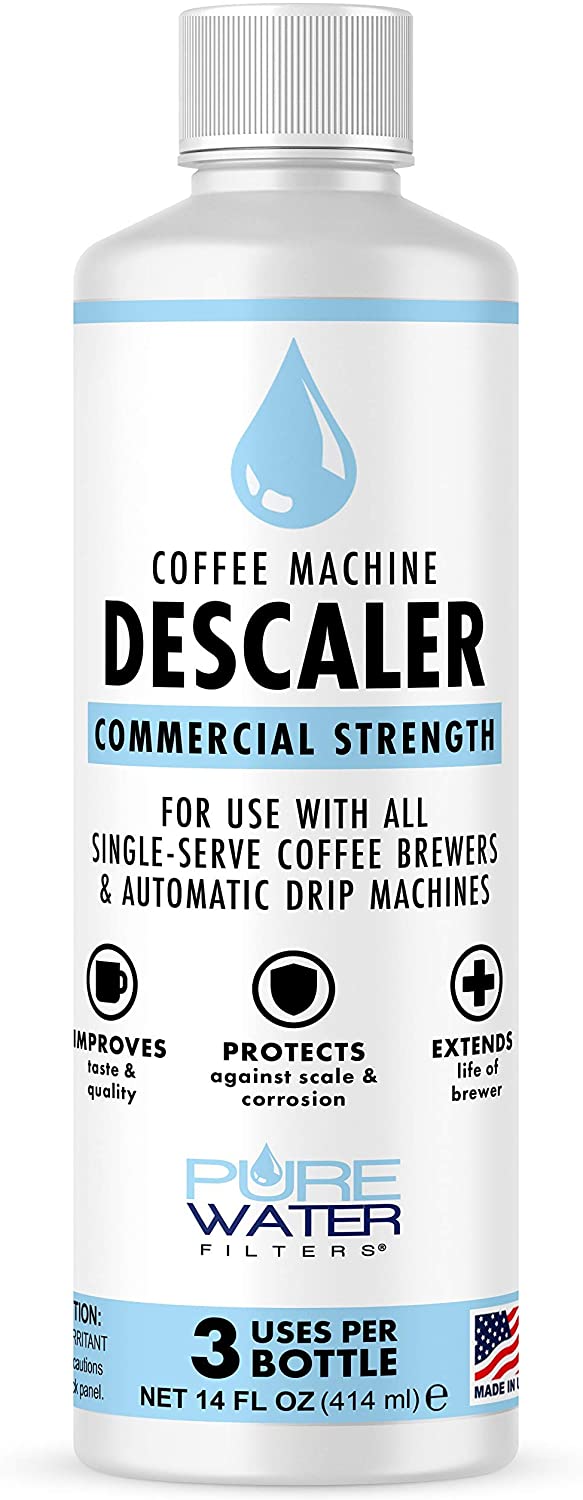 PureWater Filters Descalcificador y limpiador (3 usos) – Fabricado en  Estados Unidos – Solución de descalcificación para cafeteras Keurig,  Nespresso